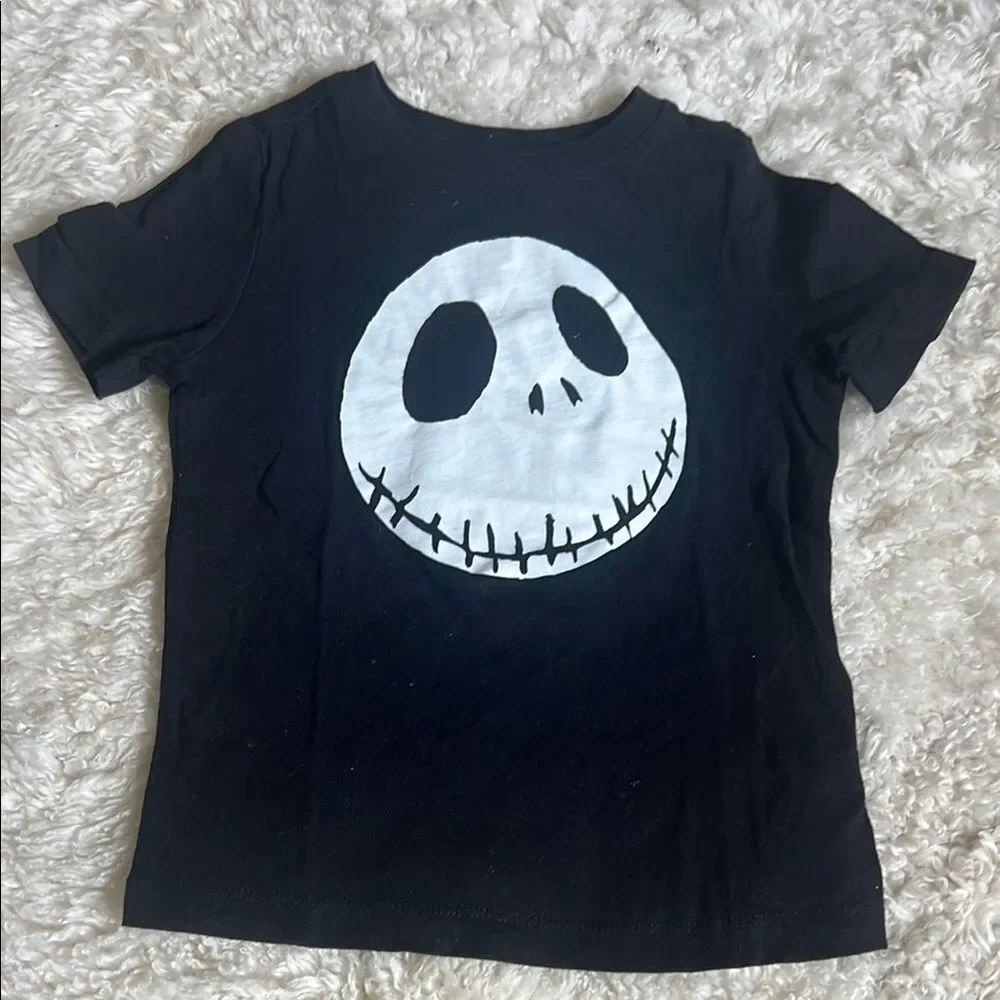 Worn Once - NavyxDisney Black Kids T-Shirt with Skull Design Collectabilitees